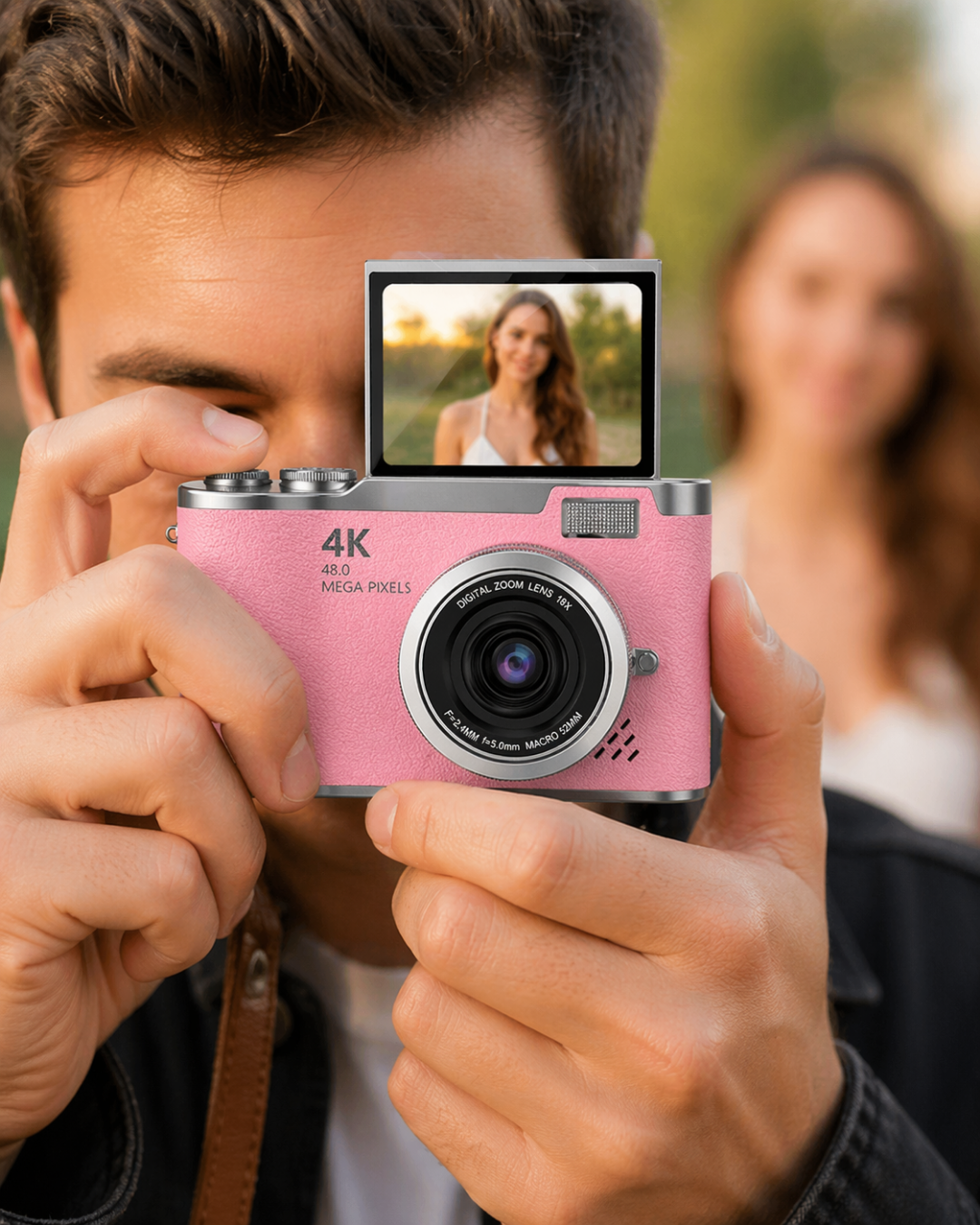 Yeni Nesil Dijital Kamera 48 MP Selfie Vlog Kamera Flip Screen Zoomlu