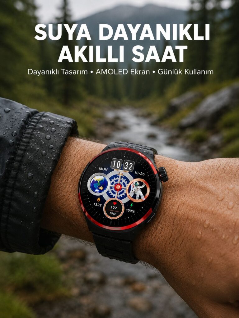 AMOLED Ekranlı Akıllı Saat Bluetooth Arama ve NFC Destekli Yeni Nesil