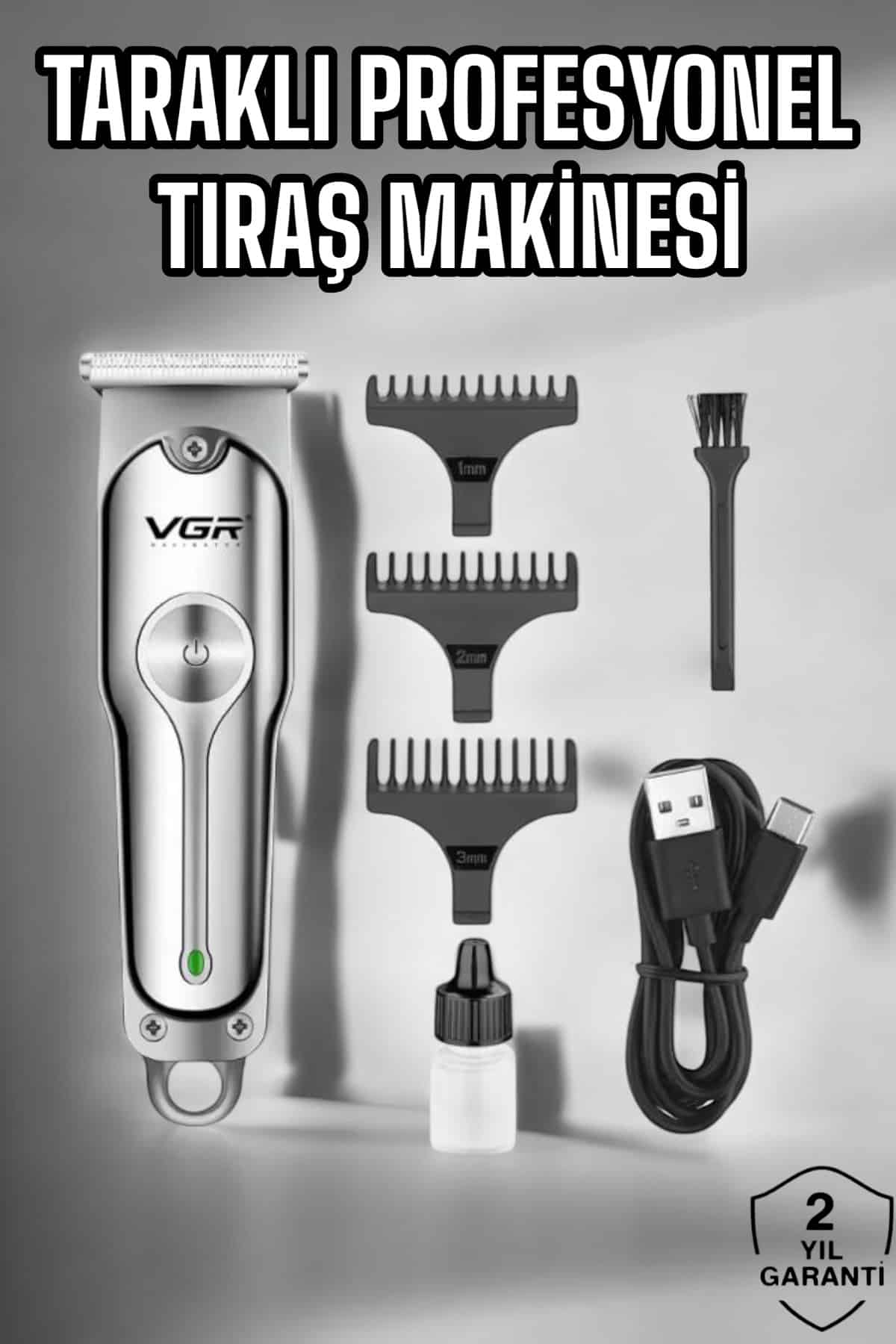 Paslanmaz Çelik Taraklı Güçlü Motorlu Tıraş Makinesi