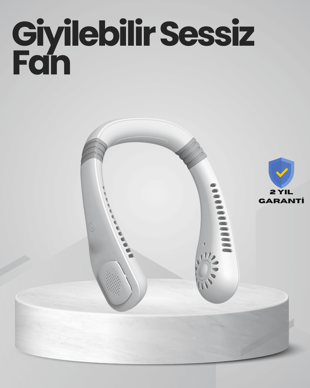 Çocuk ve Yetişkinler İçin Güvenli Şarjlı Boyun Fanı