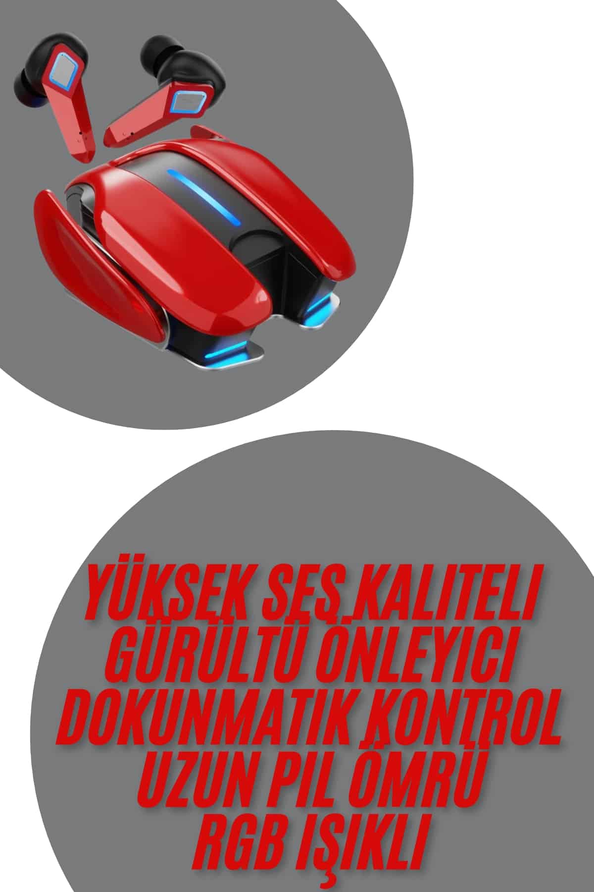 Oyuncu Kulaklığı Bluetooth Kulaklık Kablosuz RGB Işıklı Gamer Kulaklık Gürültü Önleyici
