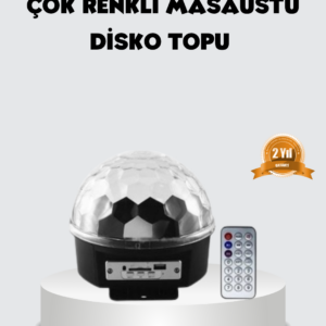 RGB LED Disko Topu Projektör – Ev Partileri, Doğum Günleri ve Eğlence İçin Işık Şovu