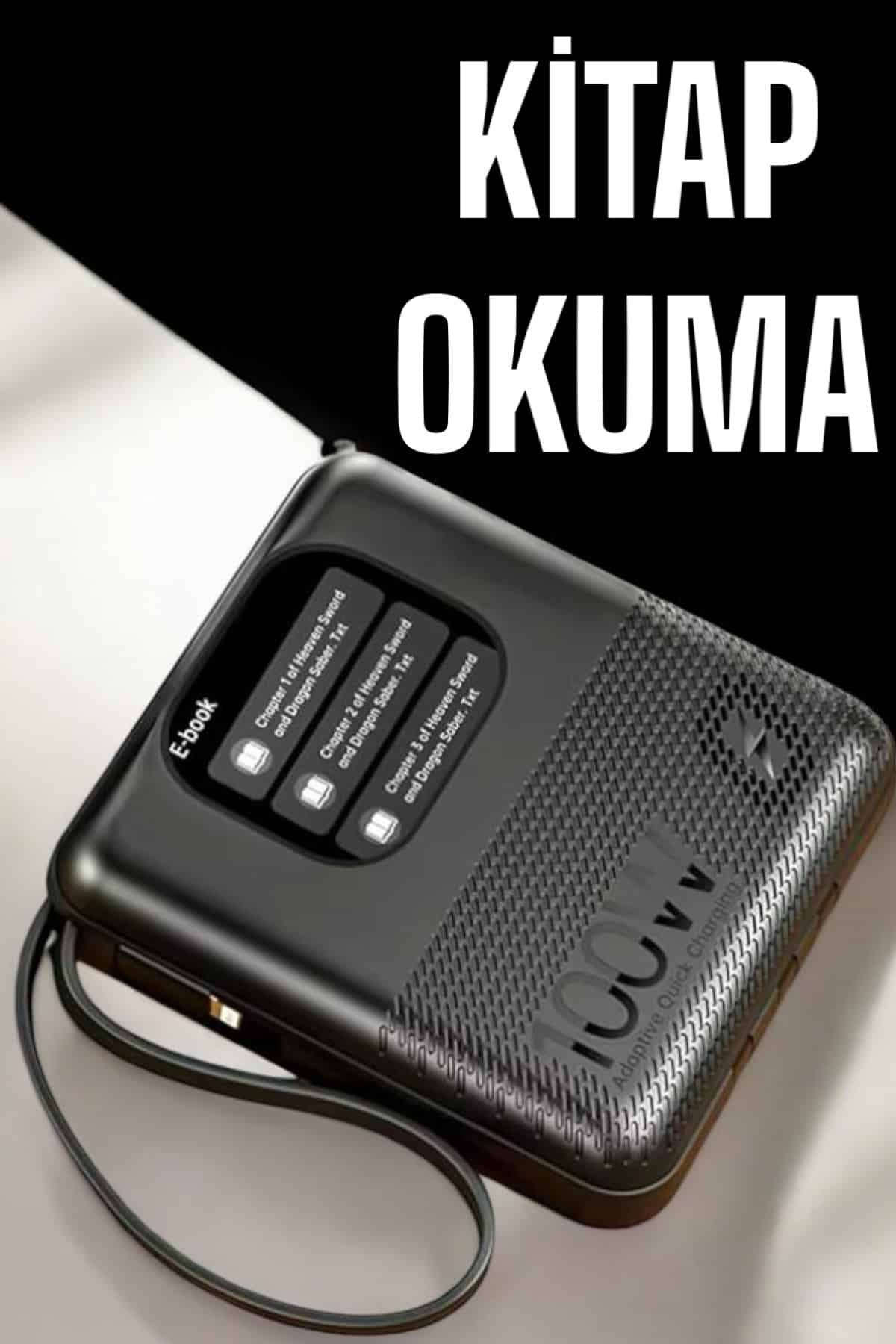 Powerbank Ekranlı Çok Fonksiyonlu Müzik Dinleme Kitap Okuma