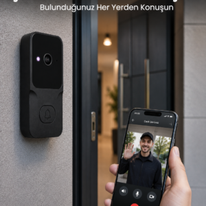 Kablosuz Akıllı Kapı Zili Gece Görüşlü Wi-Fi Güvenlik Kameralı Kapı Zili