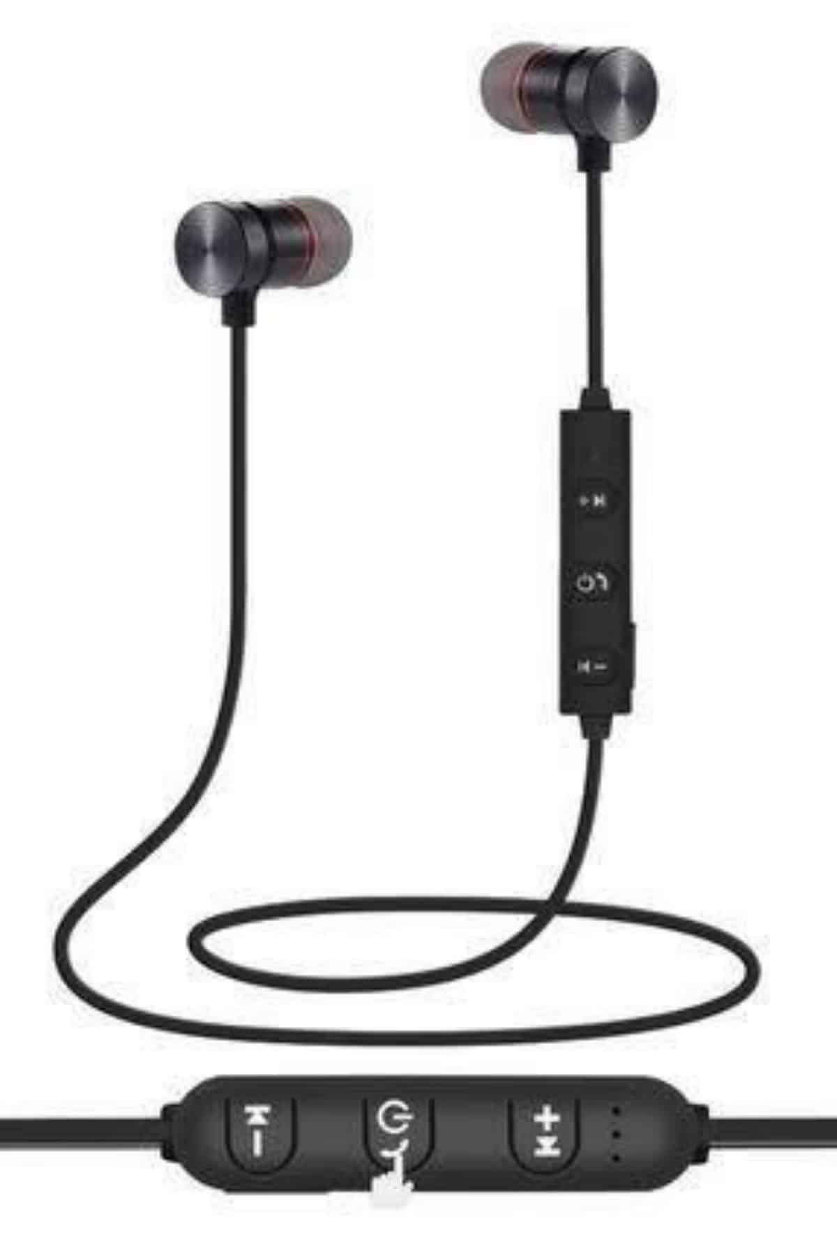 Bluetooth Bağlantılı Kablolu Mıknatıslı Sport Kulaklık