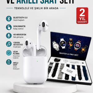 2025 Model Akıllı Saat ve 2.Nesil TWS Bluetooth Kulaklık Yüksek Ses Kaliteli