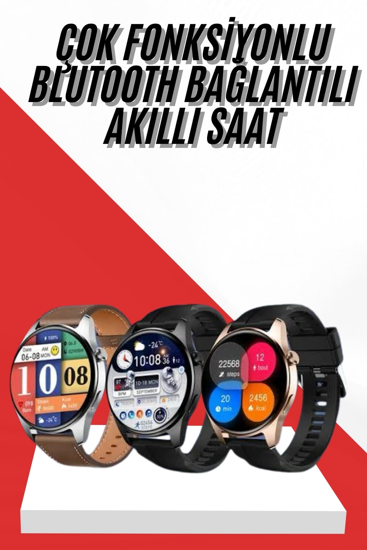 Yeni Nesil Akıllı Saat 1.5 Inç Amoled Ekran Çağrı Cevaplayabilen
