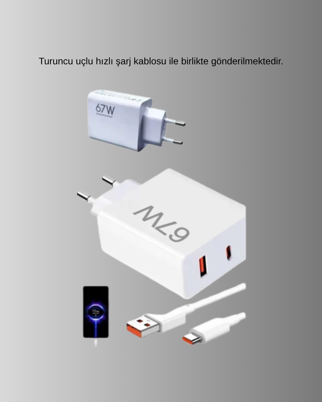 67W Type-C Turbo Şarj Cihazı – Aşırı Akım ve Isı Koruması, Seyahat Uyumlu Yeni Nesil