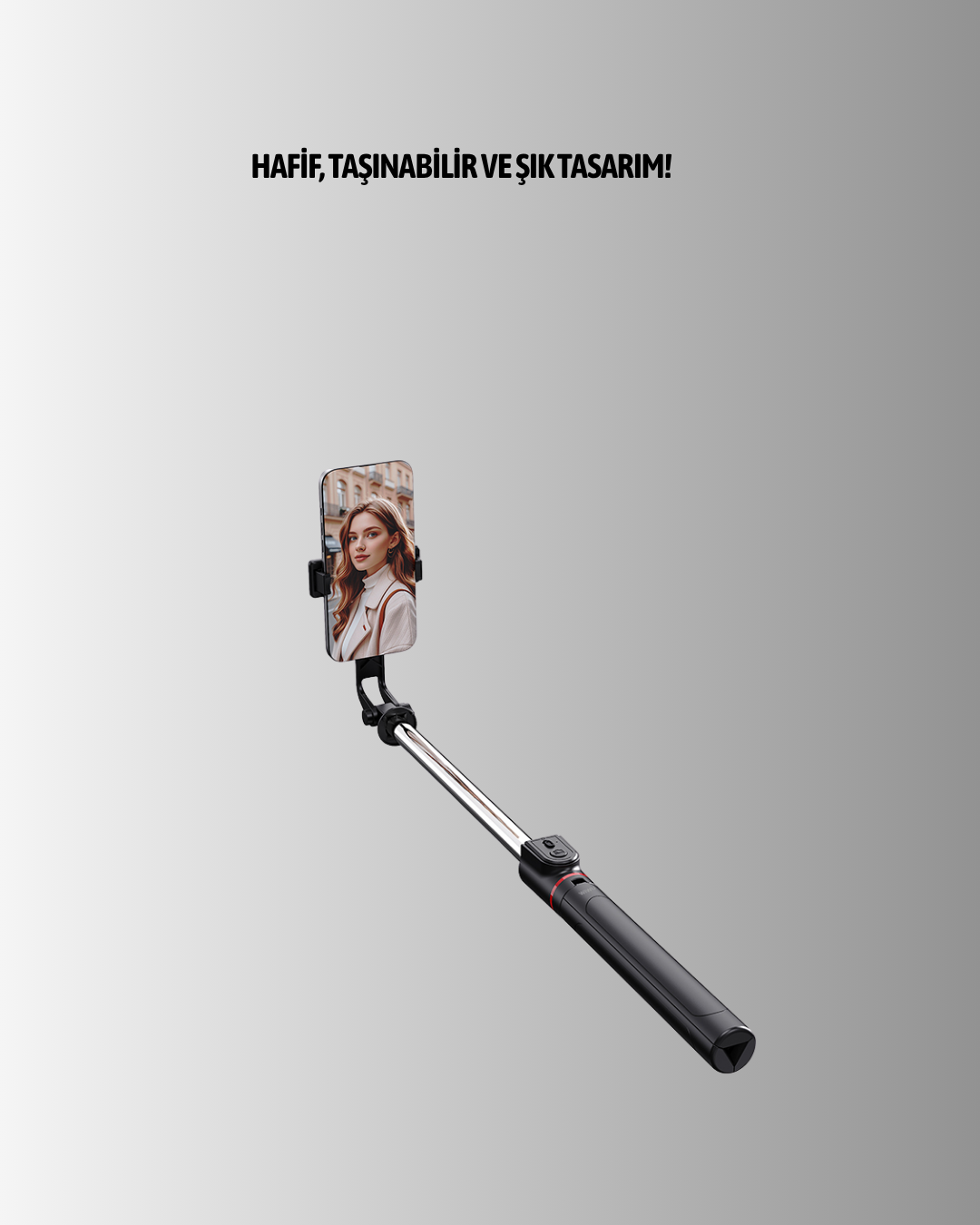 Uzaktan Kumandalı Bluetooth Selfie Çubuğu– 130 cm Ayarlanabilir
