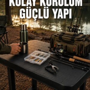 Pratik Katlanabilir Masa Kamp Piknik Bahçe ve Karavan Kullanımına Uygun