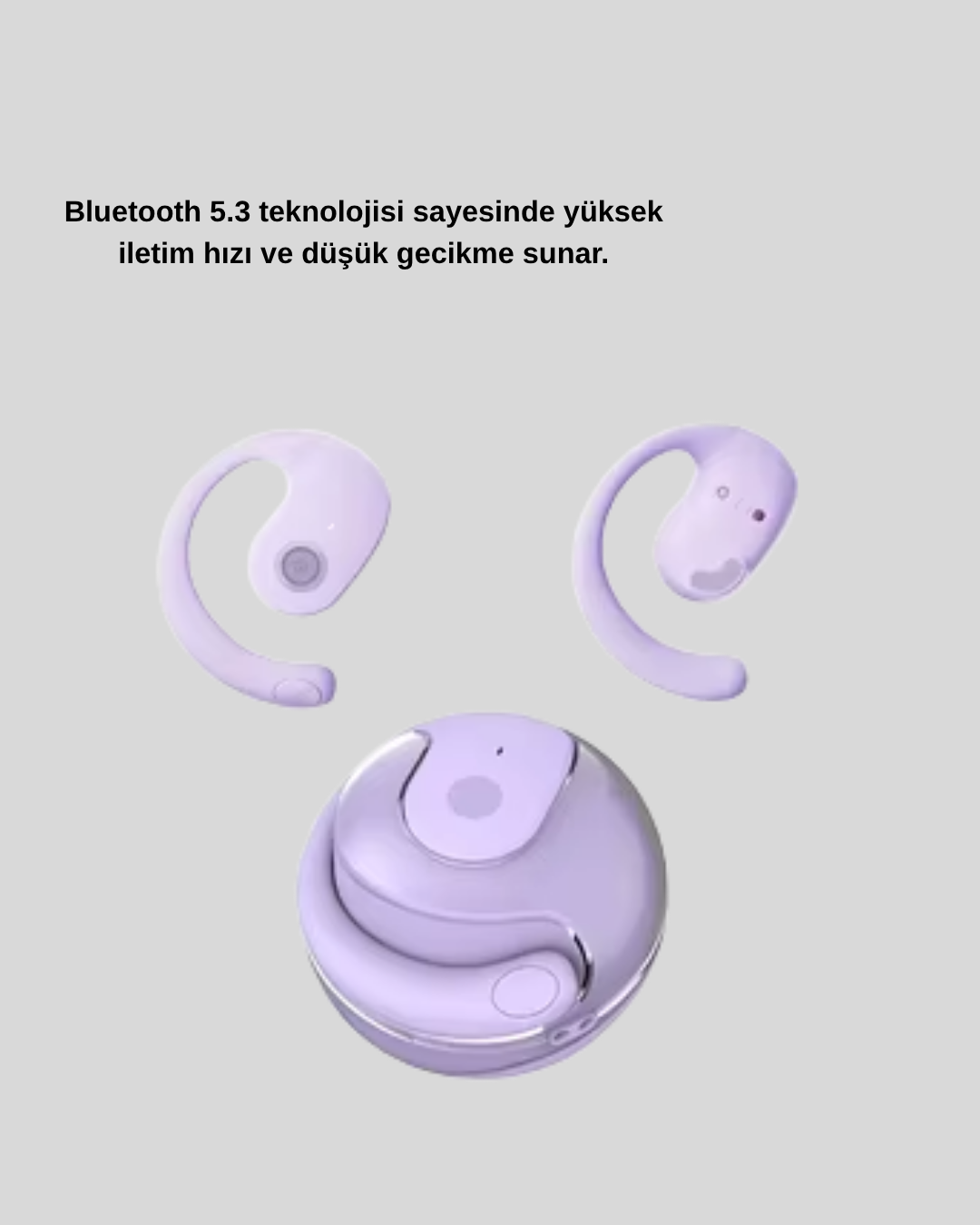 S05 Bluetooth 5.3 Kulaklık IPX4 Su Geçirmez Hızlı Eşleşme Güçlü Stereo Ses