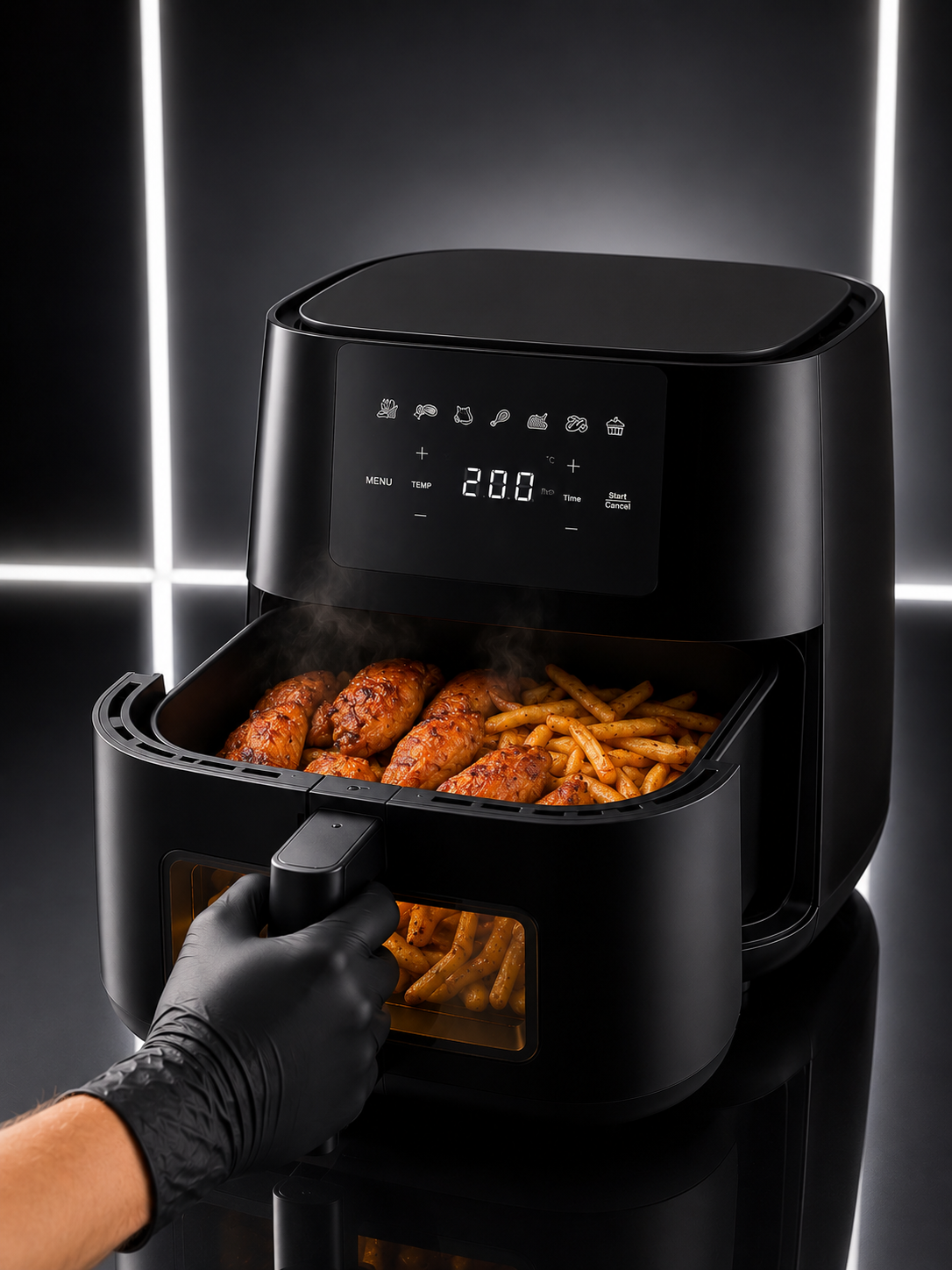 Air Fryer Mutfak Pişirme Cihazı Çok Programlı Dokunmatik