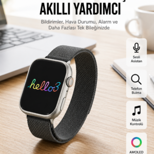 Android ve İOS Uyumlu Uyku ve Sağlık Takibi Yapabilen 3 Kordonlu Akıllı Saat