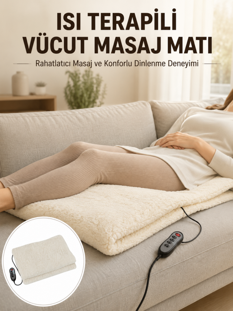 Vücut Masaj Matı Isı Terapili ve Çok Bölgeli Masaj