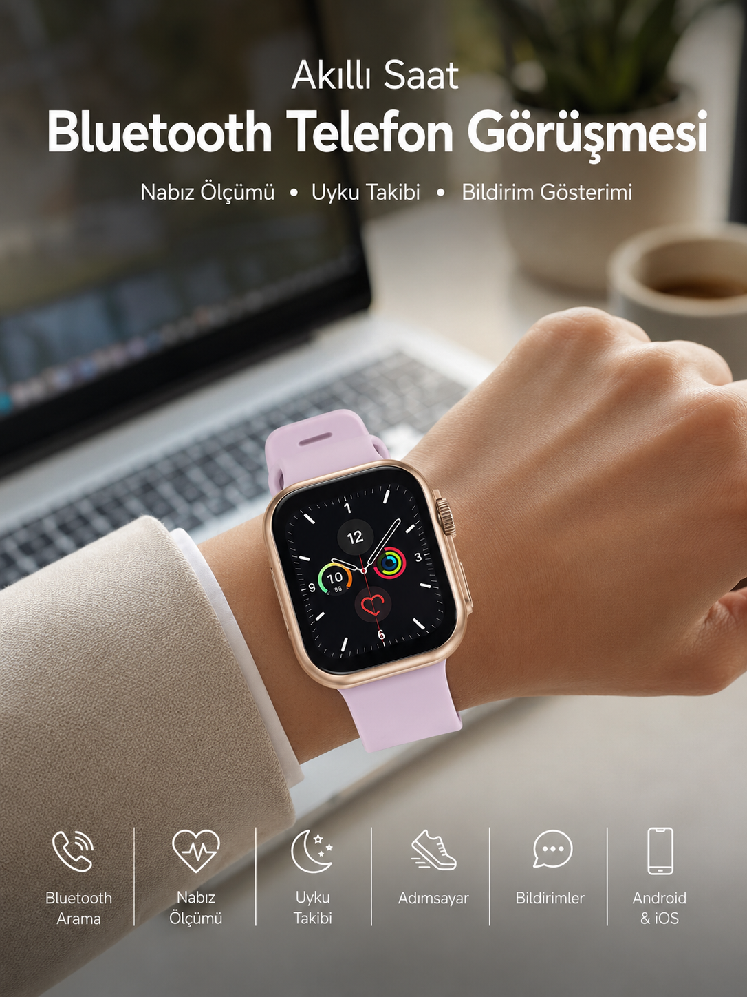 Bluetooth Görüşmeli Akıllı Saat, Sağlık Takibi ve Akıllı Bildirim Özellikleriyle Günlük Hayatınızı Kolaylaştırır