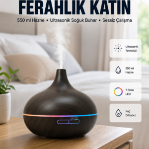 BN01 Uçucu Yağ Uyumlu Renkli LED Işıklı Nemlendirici