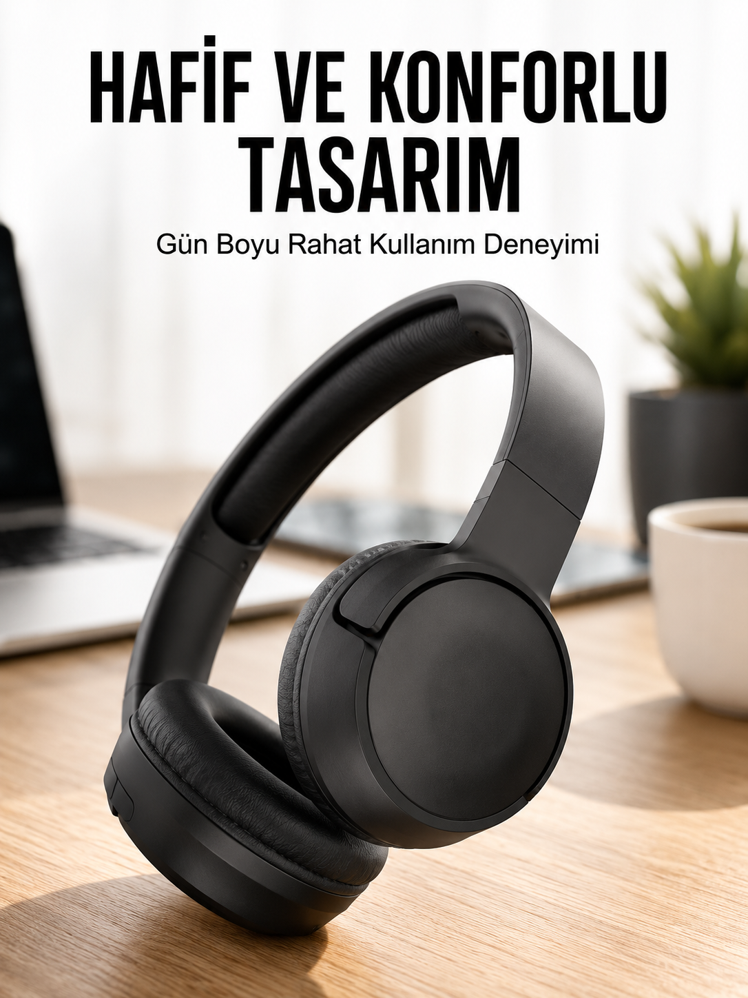 Kulak Üstü Kablosuz Bluetooth Kulaklık Gürültü Önleyici Uzun Şarj Süreli