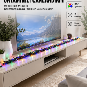 8 Modlu LED Işık Zinciri İç Mekan Dekoratif Aydınlatma