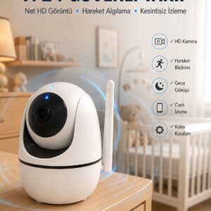 Akıllı Güvenlik Kamerası HD Görüntü Kalitesi Hareket Algılama Wifi Kamera Yeni Nesil