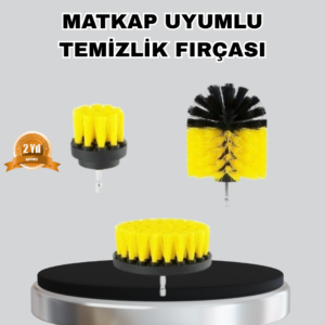 3 Parça Matkap Fırça Temizlik Seti – Her Yüzey İçin Güçlü ve Pratik Çözüm
