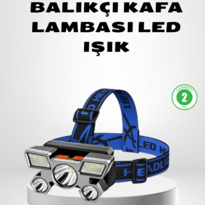Şarj Edilebilir LED Kafa Feneri – 4 Işık Modu, IPX5 Su Geçirmez, Hareket Sensörlü