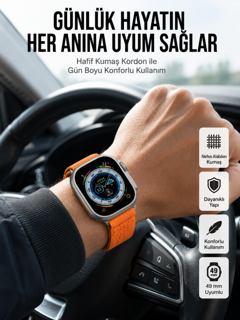 Yeni Nesil Akıllı Saat Çok Yönlü Titreşimli 49 MM Android ve İOS Uyumlu