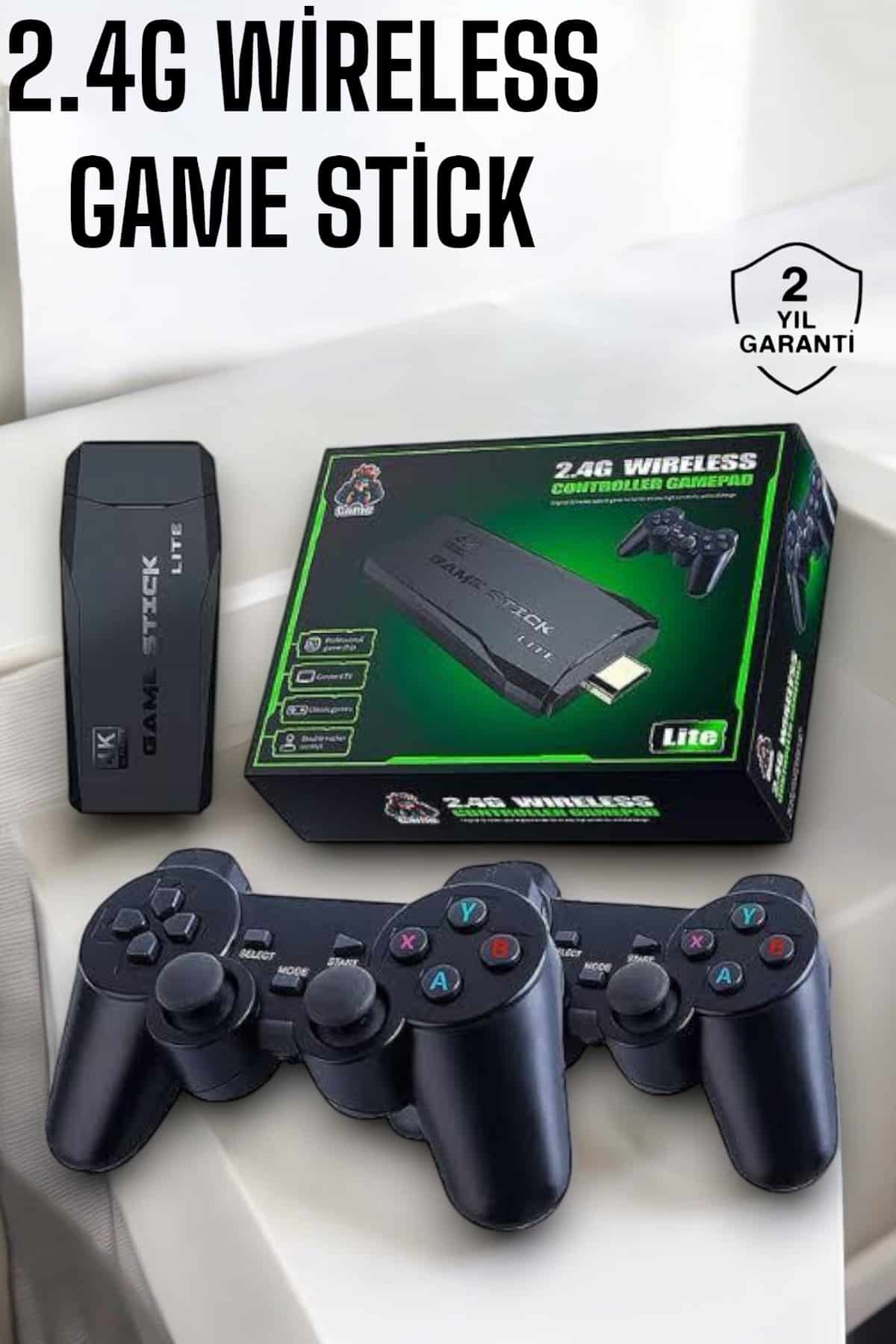 Atari 2000 Oyunlu Game Stick 2.4G Kablosuz Oyun Konsolu