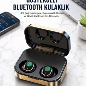 2025 Model Bluetooth Kulaklık Telefon Şarj Edebilen Çağrı Cevaplama Dijital Göstergeli