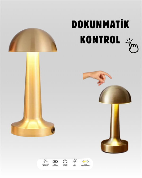 0 Kademeli Ayarlanabilir Işık – USB Şarjlı Masa Lambası