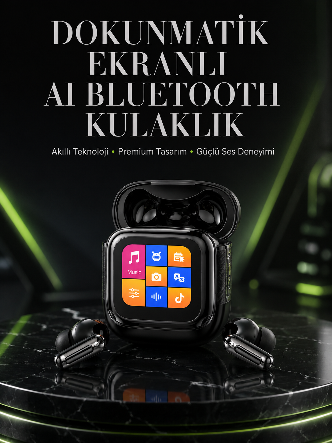 Akıllı Dokunmatik Kontrol AI Özellikli Bluetooth Kulaklık