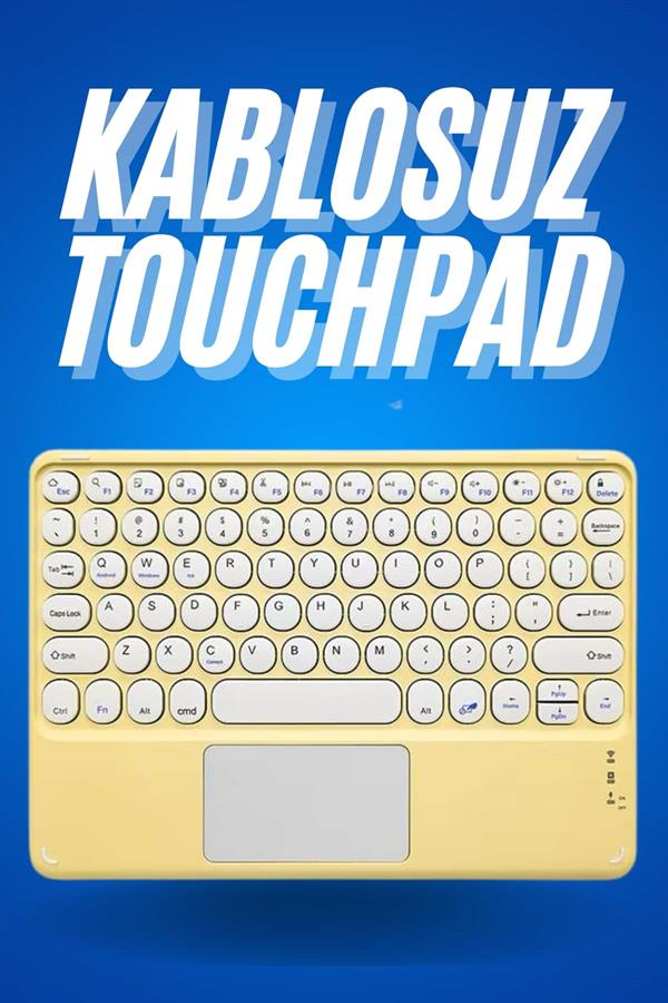 Bluetooth Touchpad Klavye Ultra İnce Taşınabilir Q Klavye Yeni Nesil