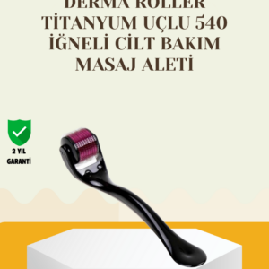Titanyum Dermaroller 540 İğne Cilt Onarım ve Kolajen Üretim Desteği