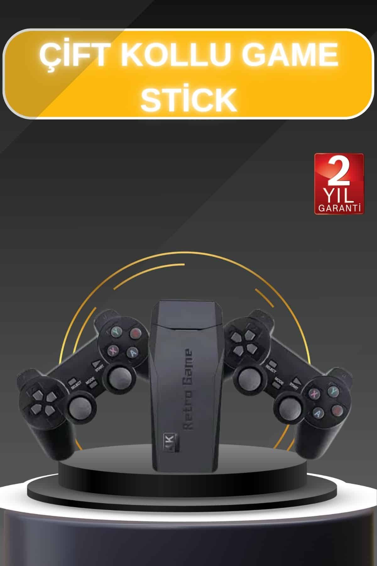 4K Game Stick 3500 Oyunlu Kablosuz Çift Kol Oyunlar 2.4g El Atarisi