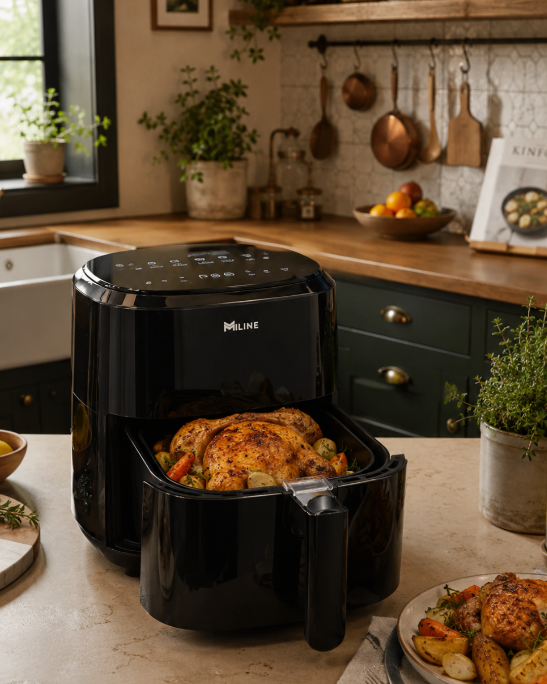 1360W Sıcak Hava Fritözü Dijital 4 Litre Air Fryer Dokunmatik Panel