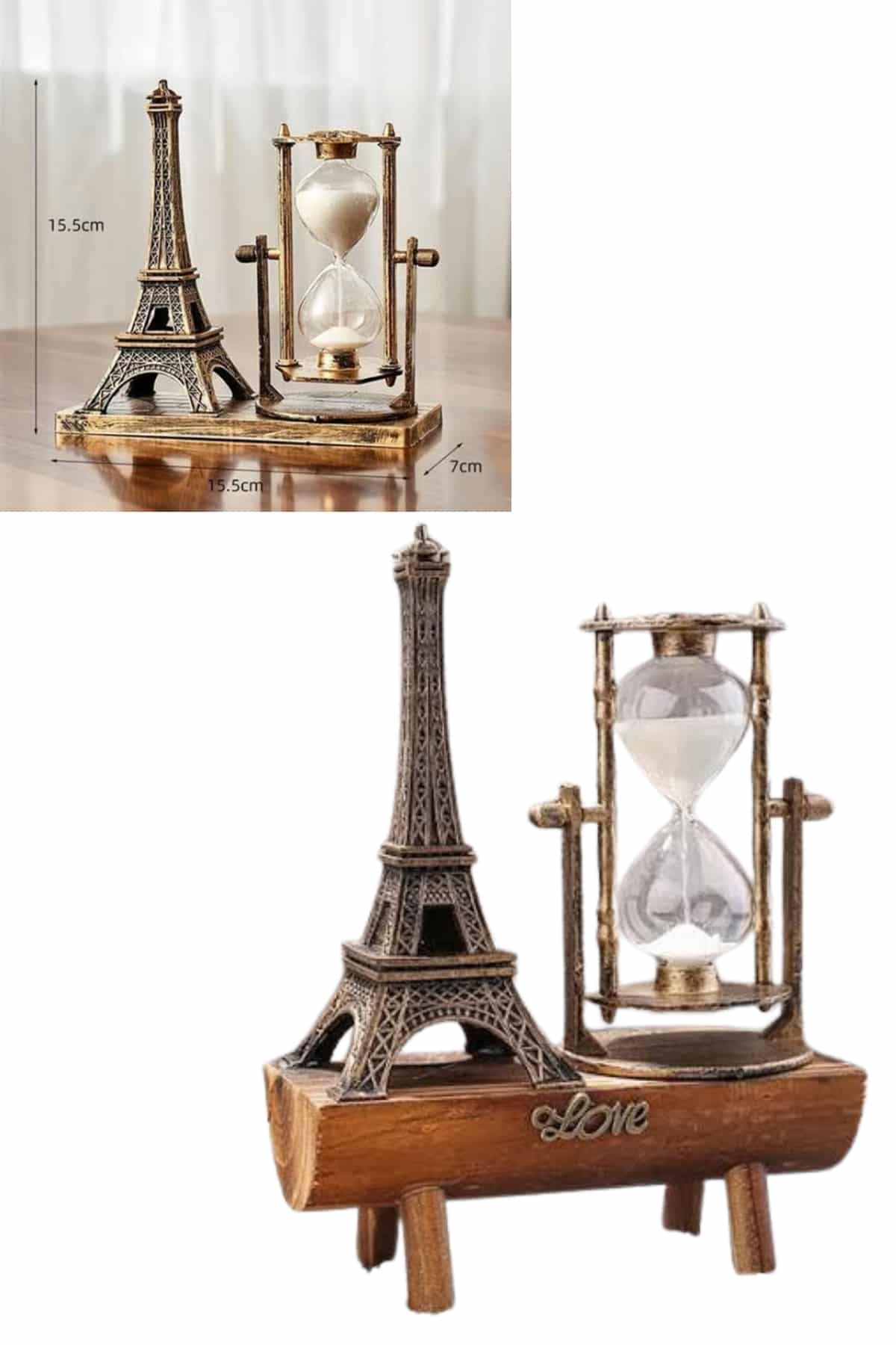 Paris Eyfel Kulesi Hediyelik Eyfel Retro Kum Saati Dekoratif Eşya Yeni Nesil