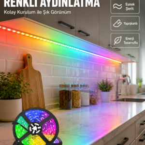 Kumandalı 5 Metre Şerit LED Dekoratif Aydınlatma