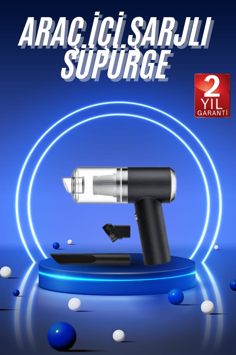 Vakumlu Süpürge Şarjlı Elektrikli Mini Taşınabilir Uzun Ömürlü Hazneli