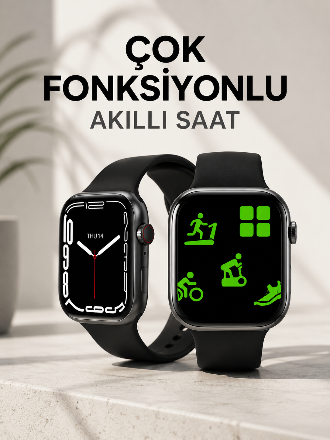 Akıllı Saat Tema Değiştirme Uyku ve Sağlık Takibi Sesli Asistan Bildirim Görme