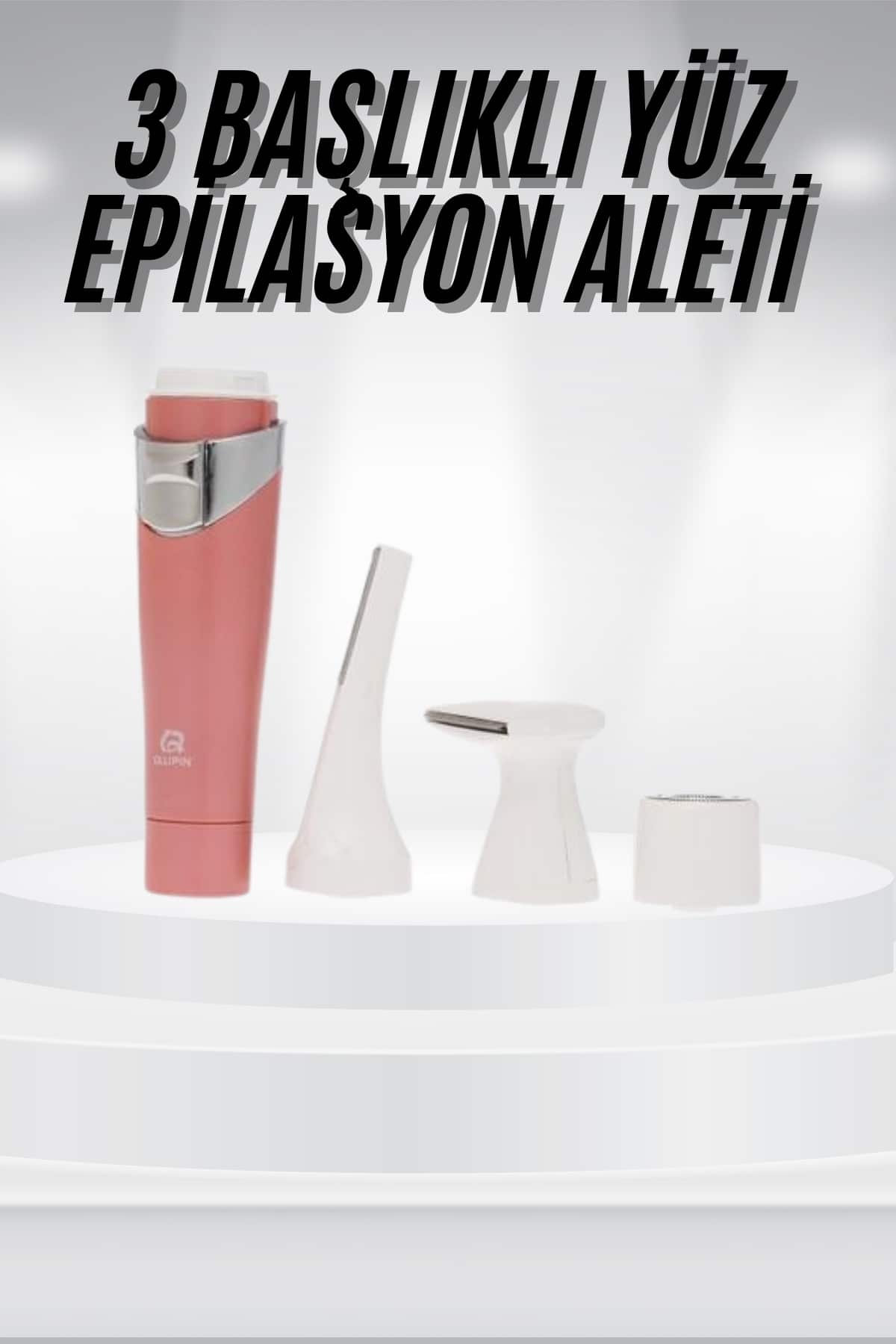 Değiştirilebilir Başlık ile 3 Başlıklı Yüz Kaş Epilasyon Aleti Hassas Ciltler için Uygun