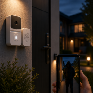 WiFi Akıllı Kapı Zili Gece Görüşlü Kameralı Kablosuz Güvenlik Sistemi