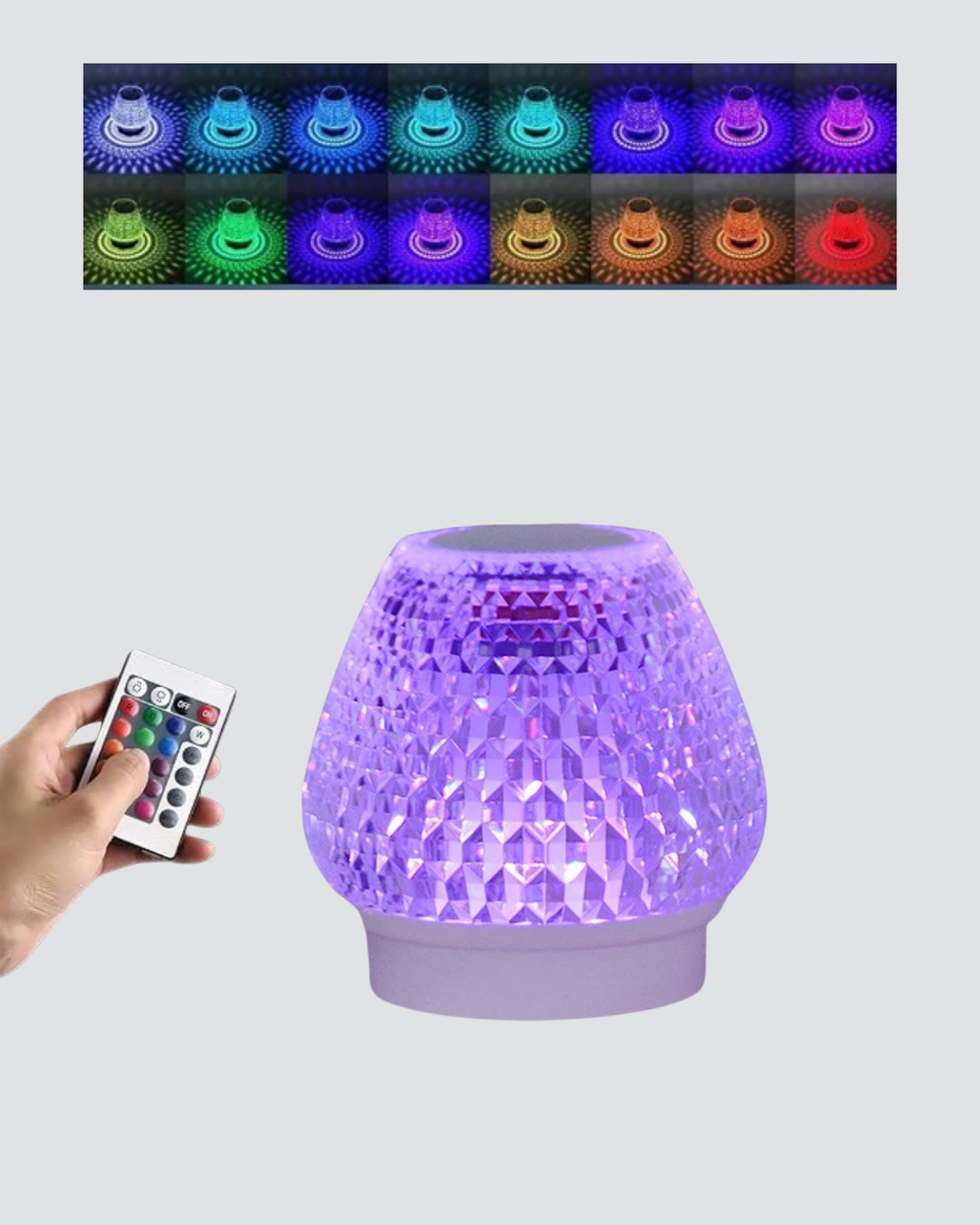 Mini LED Işıklı Bluetooth Hoparlör 5W Kristal Desenli 1200 mAh Şarjlı