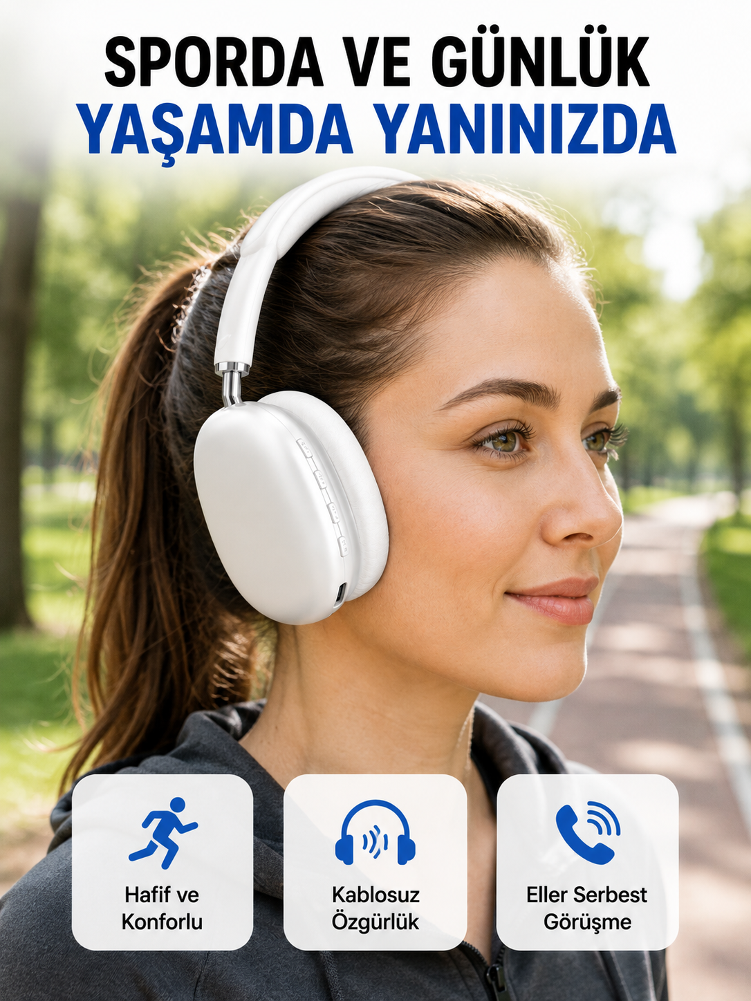 Stereo Ses Kaliteli Bluetooth Kulaklık | Katlanabilir ve Ergonomik Tasarım Yeni Nesil