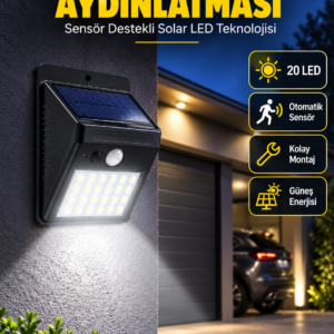 Kablo Gerektirmeyen Solar LED Bahçe ve Veranda Işığı Yeni Nesil
