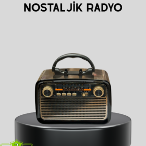 LED’li Nostaljik Bluetooth Hoparlör – Vintage Tasarım, Ahşap Doku