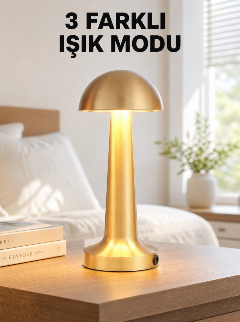 Şarjlı Dimmerli LED Masa Lambası – 4-8 Saat Aydınlatma Yeni Nesil