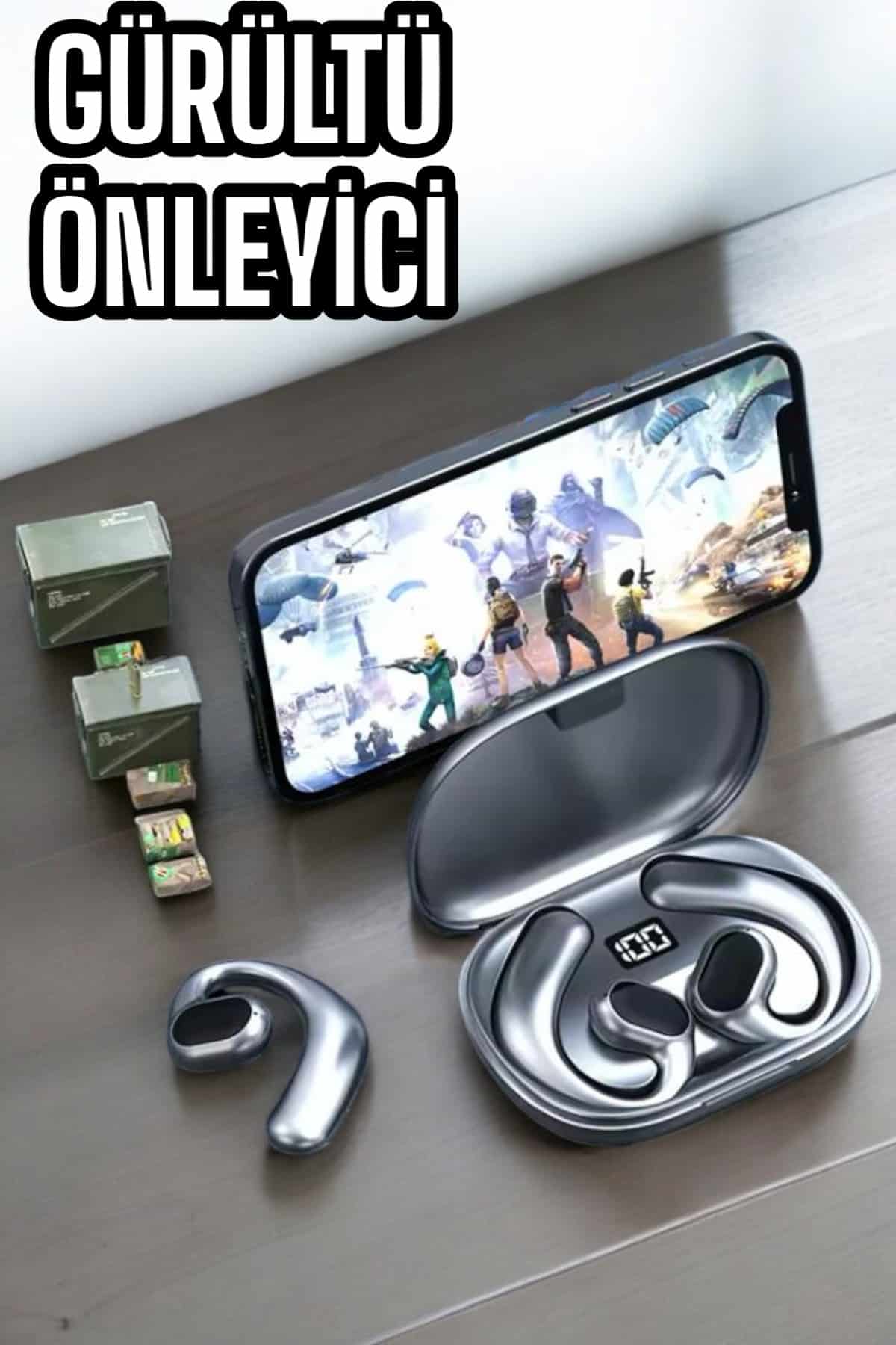 Bluetooth Kulaklık Küpe Görünümlü Yüksek Ses Kaliteli Gamer Kulaklık
