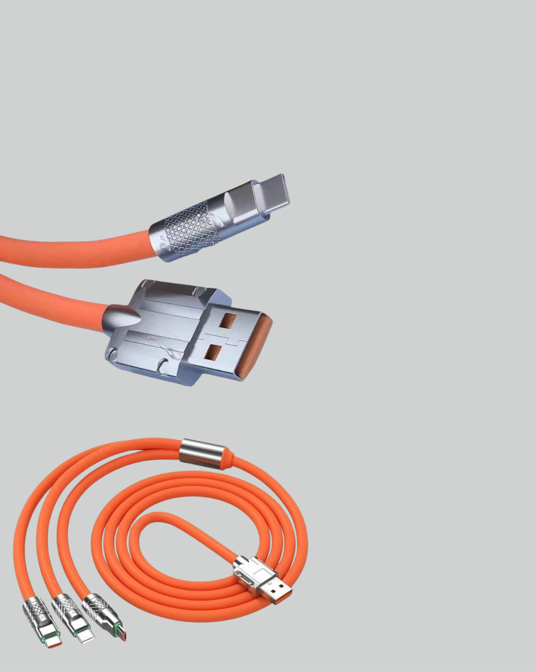 Çoklu Cihaz Dostu 120 W Hızlı Şarj Kablosu – Tek Kablo ile Her Cihaz Elinizin Altında
