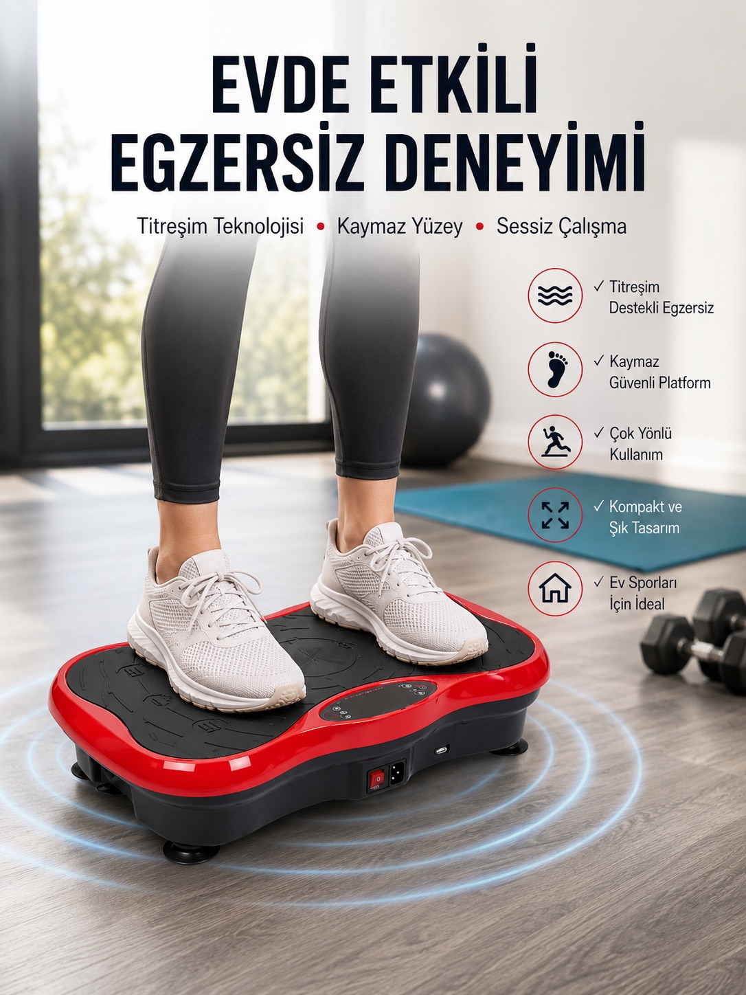Kas Çalışmasını Destekleyen Titreşimli Egzersiz Makinesi