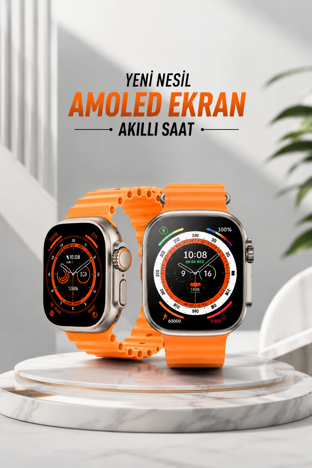 Akıllı Saat Android ve İOS Uyumlu 49 MM NFC Özelliği GPS Takibi