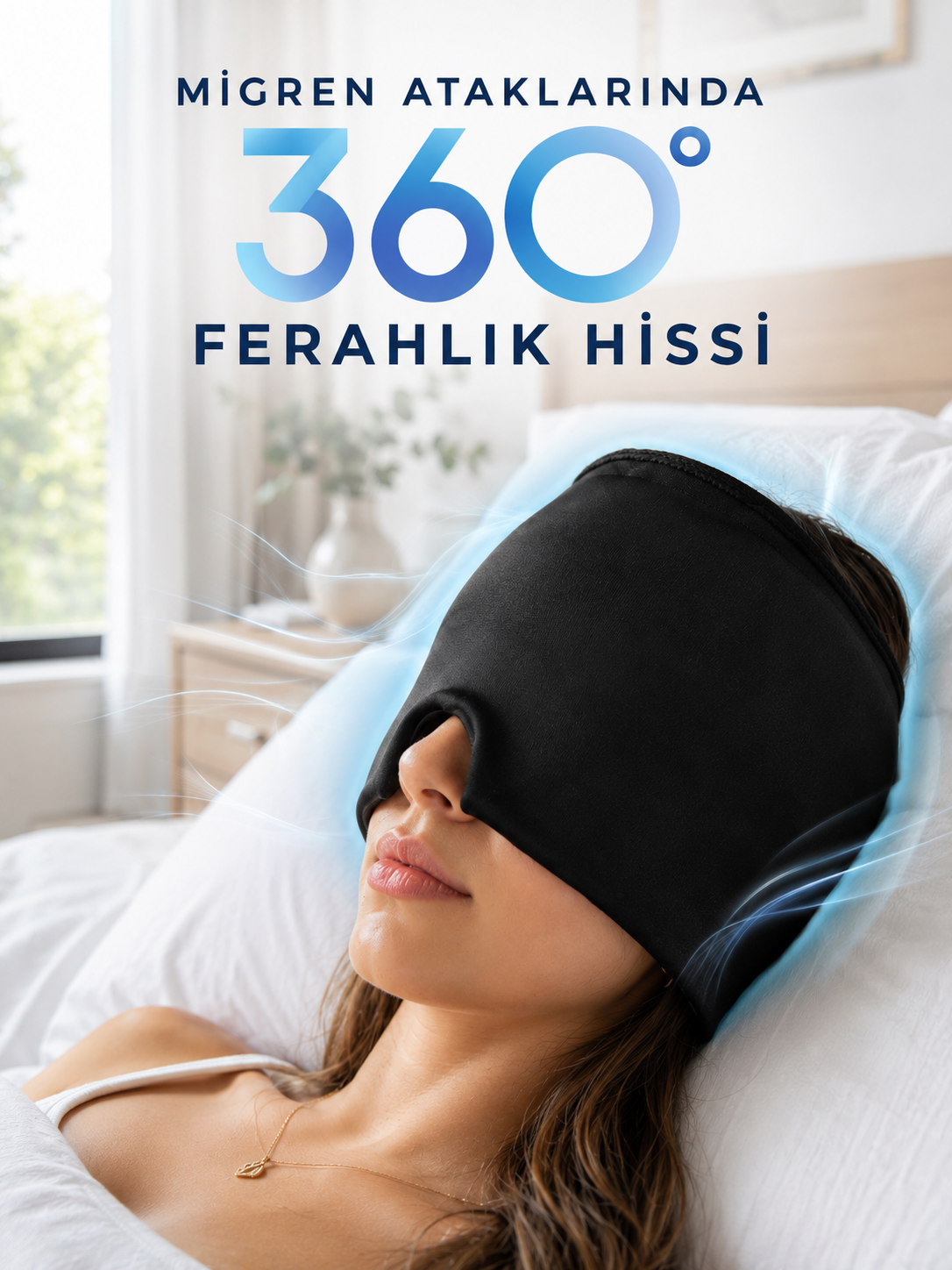 360° Jel Kompres Başlığı Soğuk ve Sıcak Kullanıma Uygun Rahatlatıcı Göz Maskesi